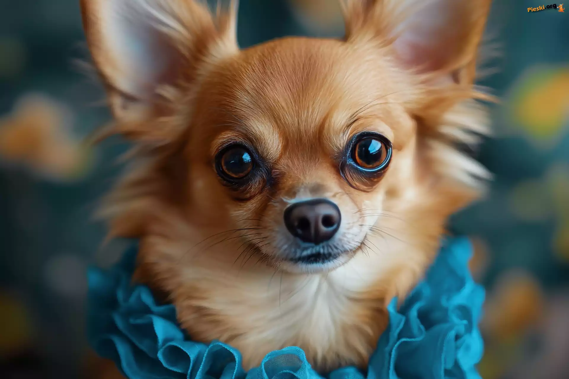 Grafika Chihuahua długowłosa, Ubranko, Chihuahua długowłosa, Pies